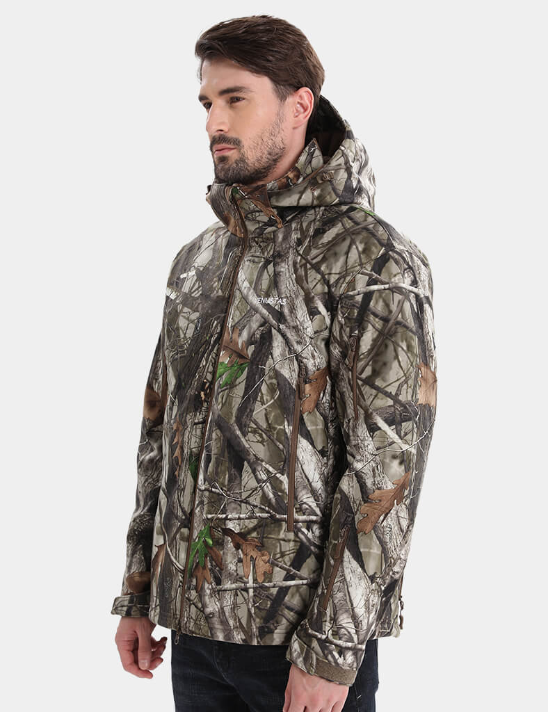 Men's Heated Silent Hunting Jacket 7.4V - Next Camo G2