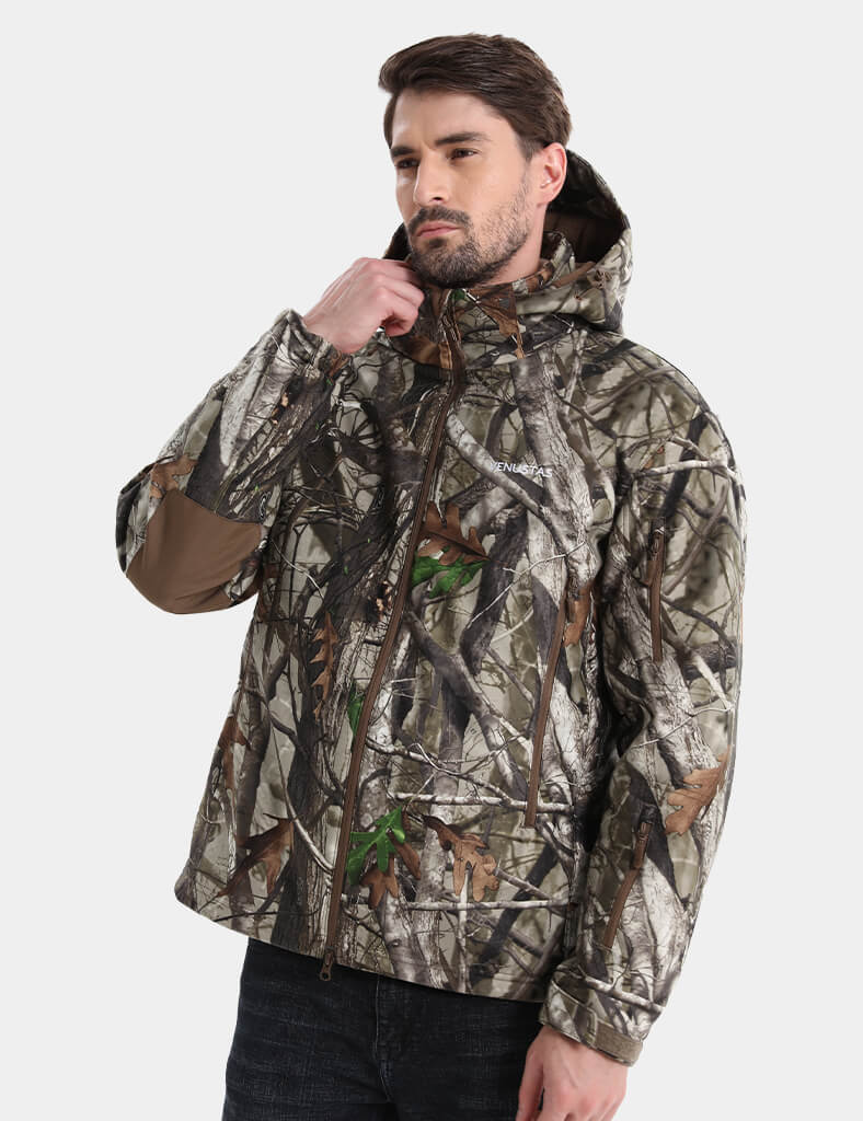 Men's Heated Silent Hunting Jacket 7.4V - Next Camo G2