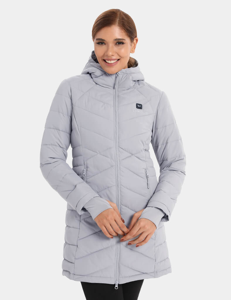 Women's Heated Recycled Puffer Jacket 7.4V - Grey