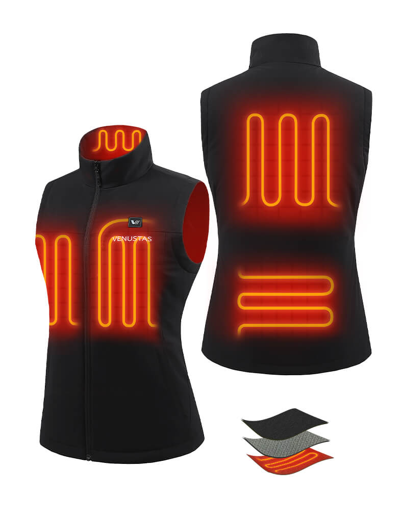 Women's Recycled Heated Softshell Golf Vest 7.4V