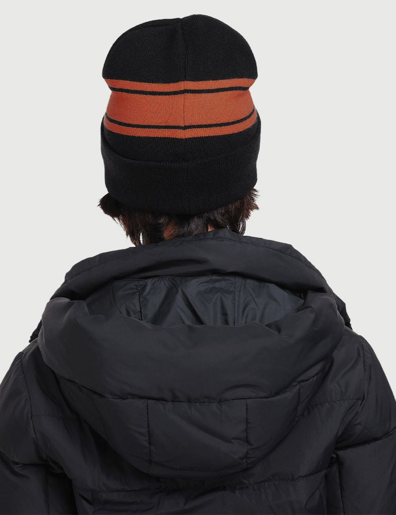 Venustas Knit Beanie-Black Rust