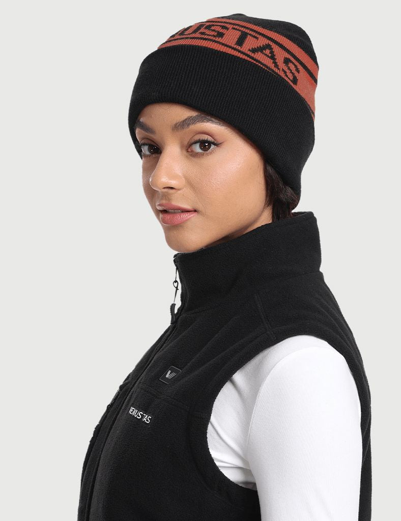 Venustas Knit Beanie-Black Rust
