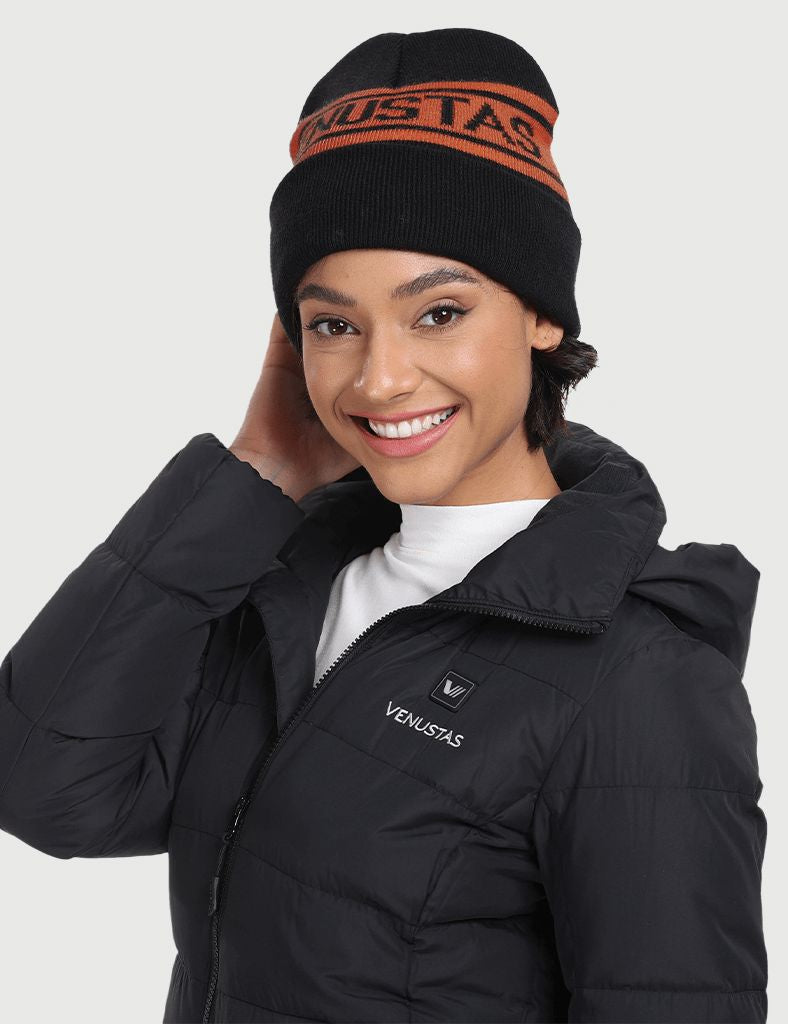 Venustas Knit Beanie-Black Rust