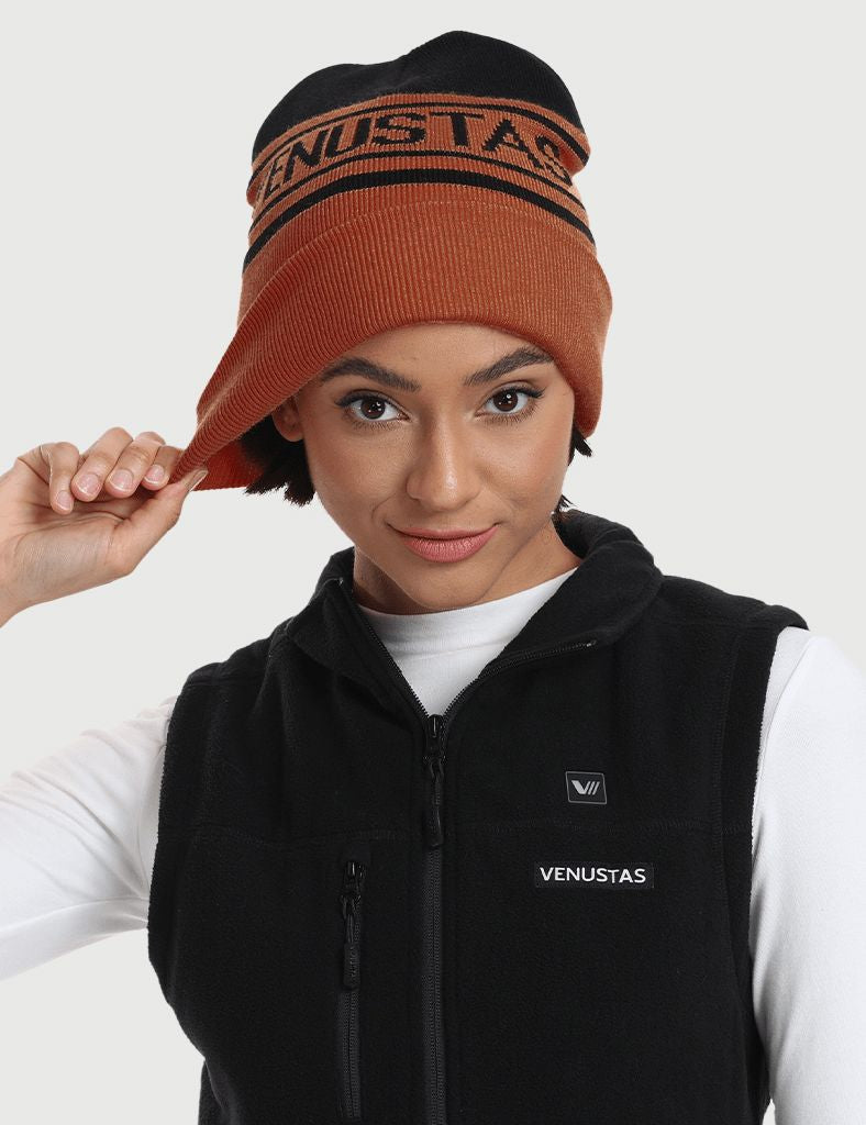Venustas Knit Beanie-Rust