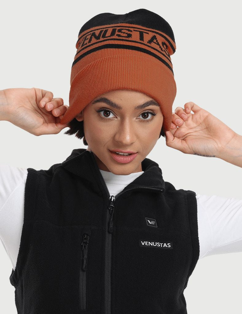Venustas Knit Beanie-Rust